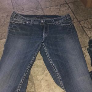 Great condition silver boot cut jeans